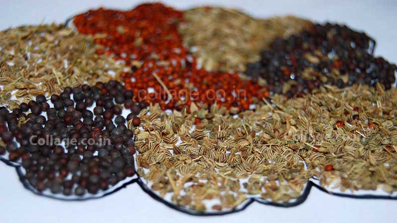 Making flower using grains