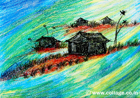 Natural Scenery Using oil pastels